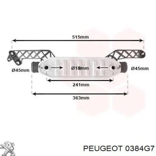 Система охолодження наддувочного повітря Peugeot/Citroen 0384G7 ціна, від 29.36 USD