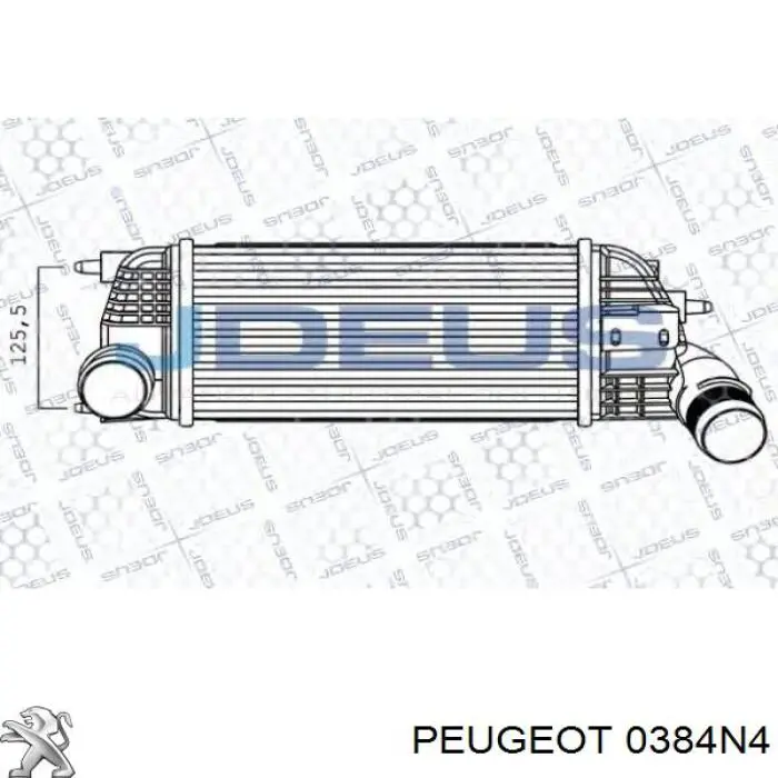 Система охолодження наддувочного повітря Peugeot/Citroen 0384N4 ціна, від 76.59 USD