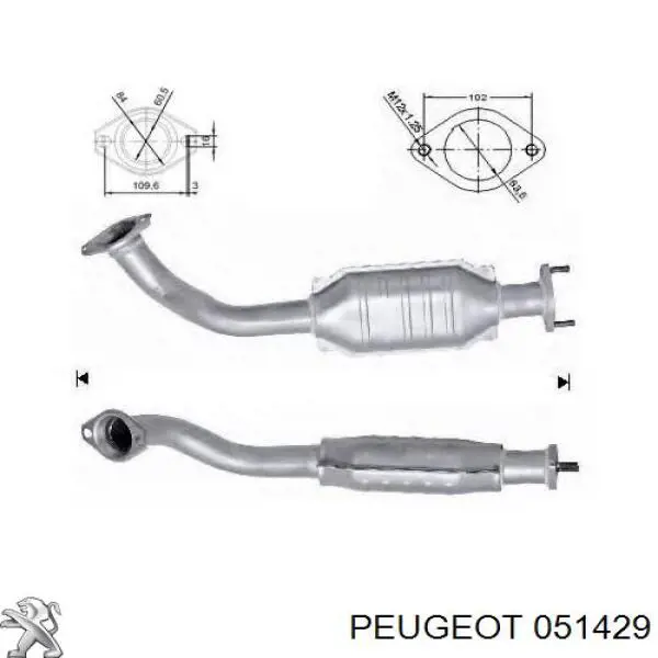 051429 Peugeot/Citroen сальник колінвала двигуна, задній