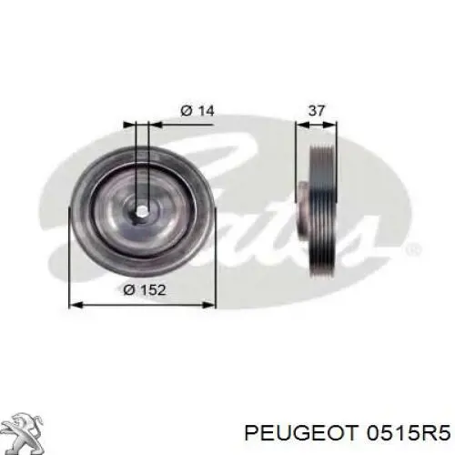 Купити 0515R5 Peugeot/Citroen Шків колінчастого вала