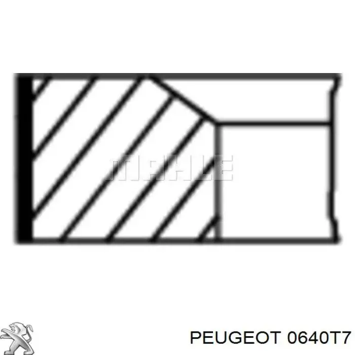 Комплект поршневих кілець на 1 циліндр, STD. 0640T7 PEUGEOT