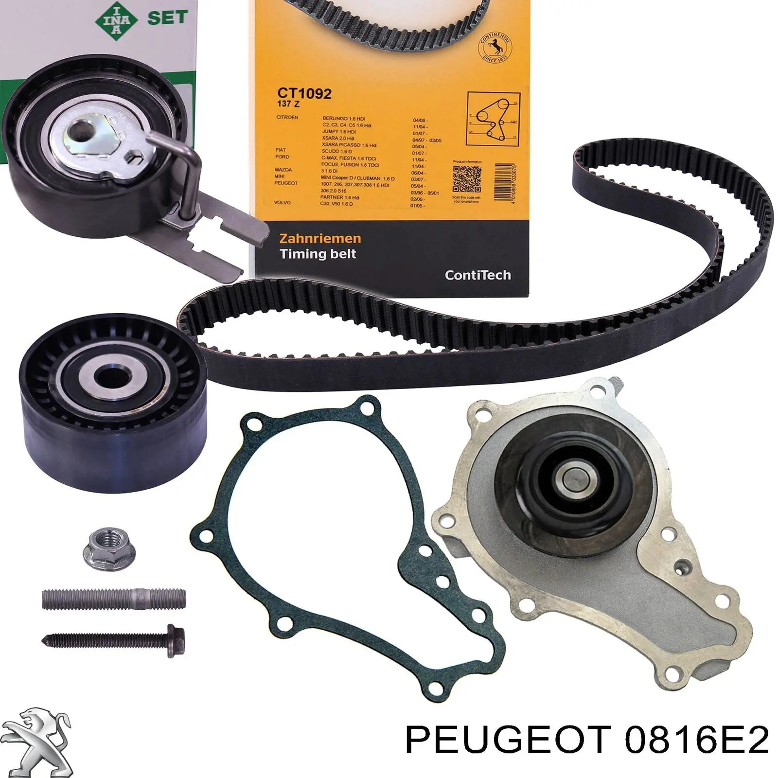 Зубчастий ремінь Peugeot/Citroen 0816E2 ціна, від 28.23 USD