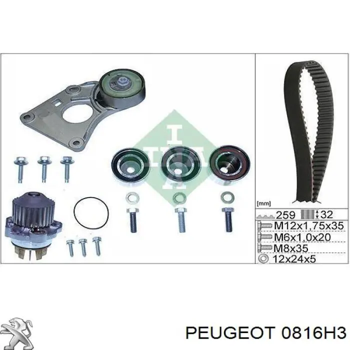 Ремінь ГРМ 0816H3 Peugeot/Citroen