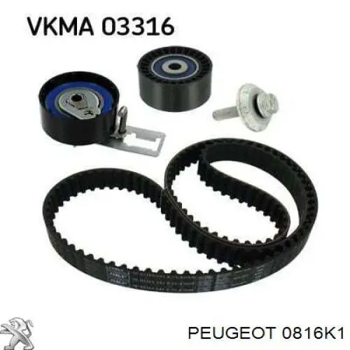 Купити 0816K1 Peugeot/Citroen Ремінь газорозподільного механізму