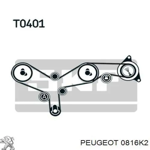Зубчастий ремінь Peugeot/Citroen 0816K2 ціна, від 67.04 USD