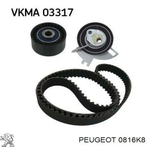 Зубчастий ремінь Peugeot/Citroen 0816K8 ціна, від 37.35 USD