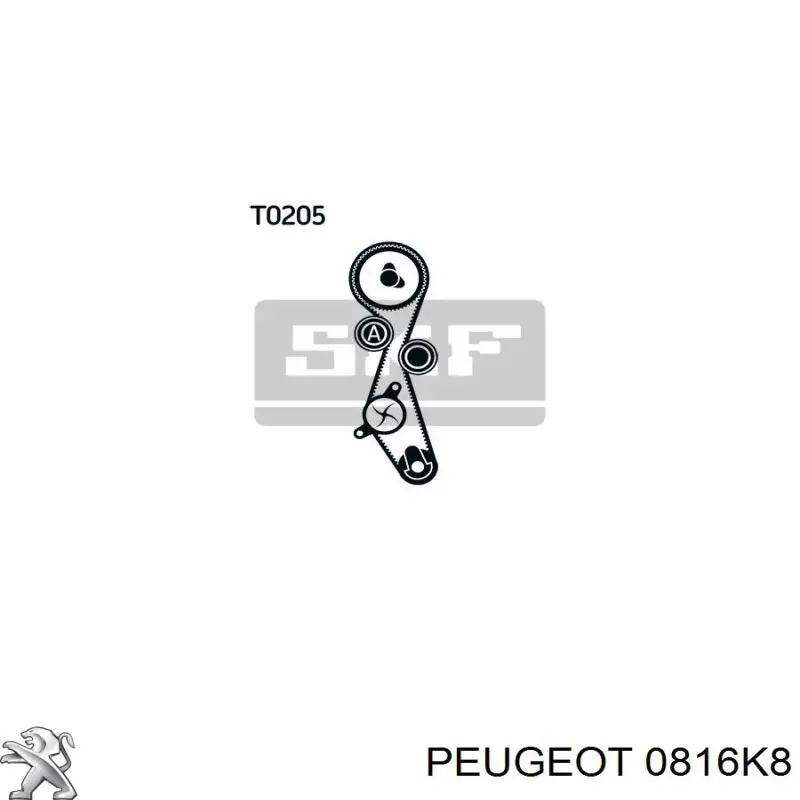 Ремінь ГРМ 0816K8 Peugeot/Citroen