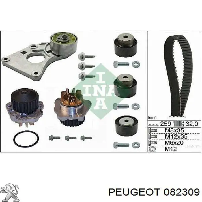 Натягувач ременя ГРМ Peugeot/Citroen 082309 ціна, від 108.18 USD