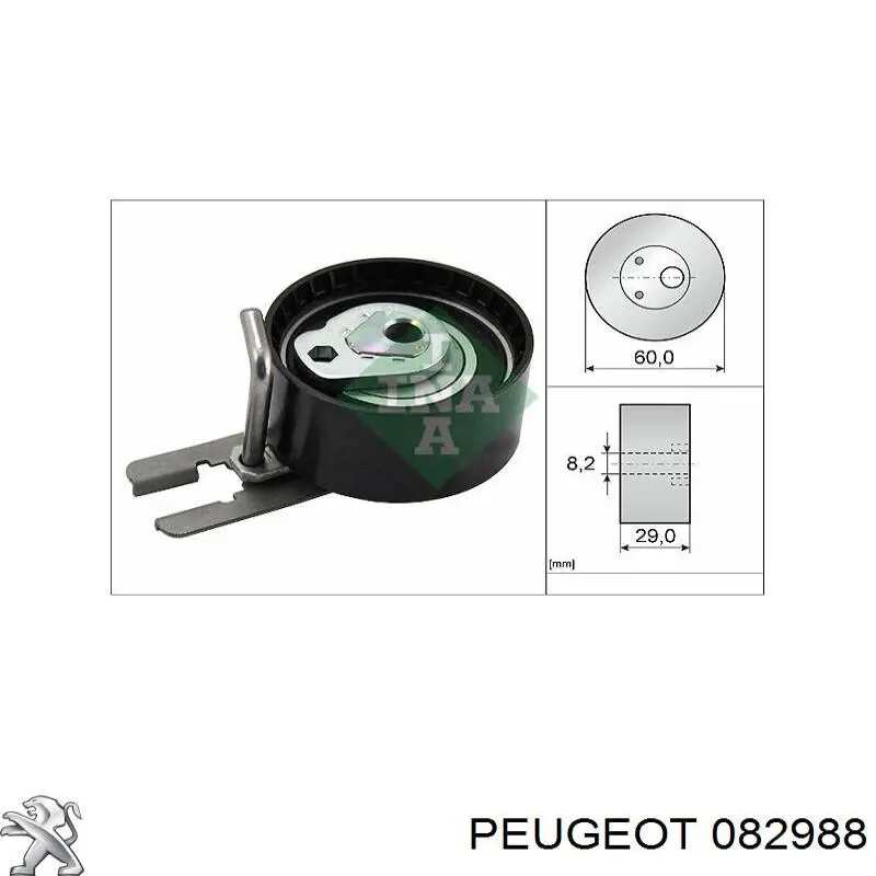 082988 Peugeot/Citroen ролик натягувача ременя грм