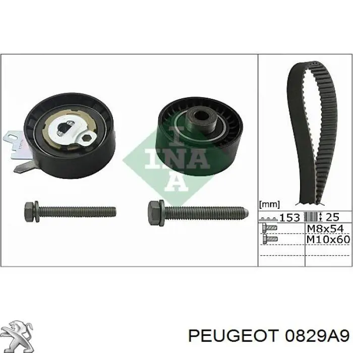 Ролик натяжителя ременя газорозподілу Peugeot/Citroen 0829A9 ціна, від 27.90 USD