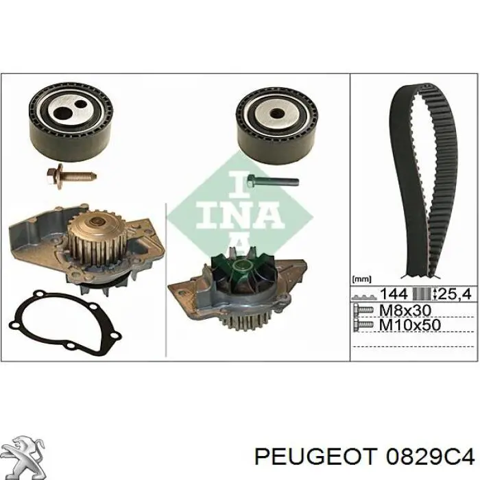Ролик приводного ременя, паразитний Peugeot/Citroen 0829C4 ціна, від 22.49 USD