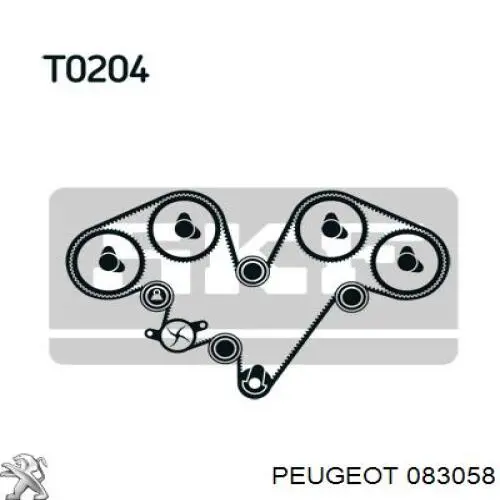 Купити 083058 Peugeot/Citroen Ролик паразитний ГРМ