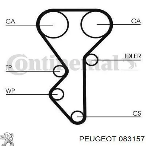 Ремкомплект ГРМ Peugeot/Citroen 083157