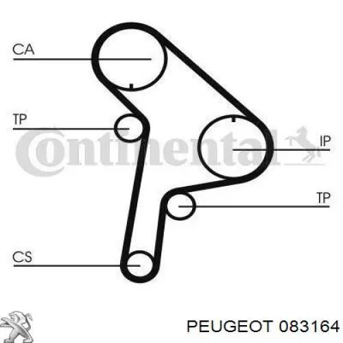 Комплект ГРМ Peugeot/Citroen 083164 ціна, від 78.06 USD