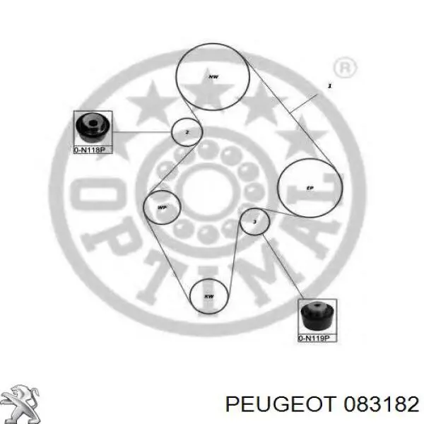 Купити 083182 Peugeot/Citroen ГРМ ремень