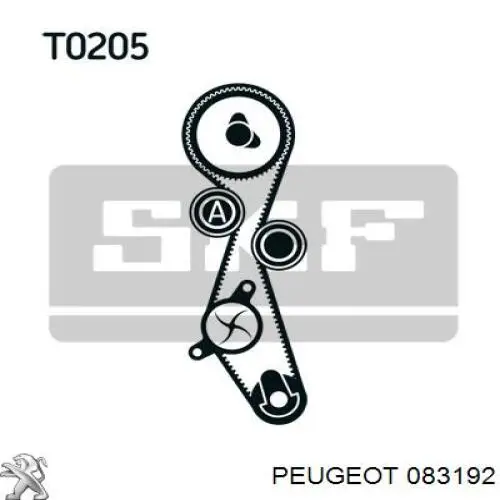 Комплект ГРМ Peugeot/Citroen 083192 ціна, від 64.60 USD