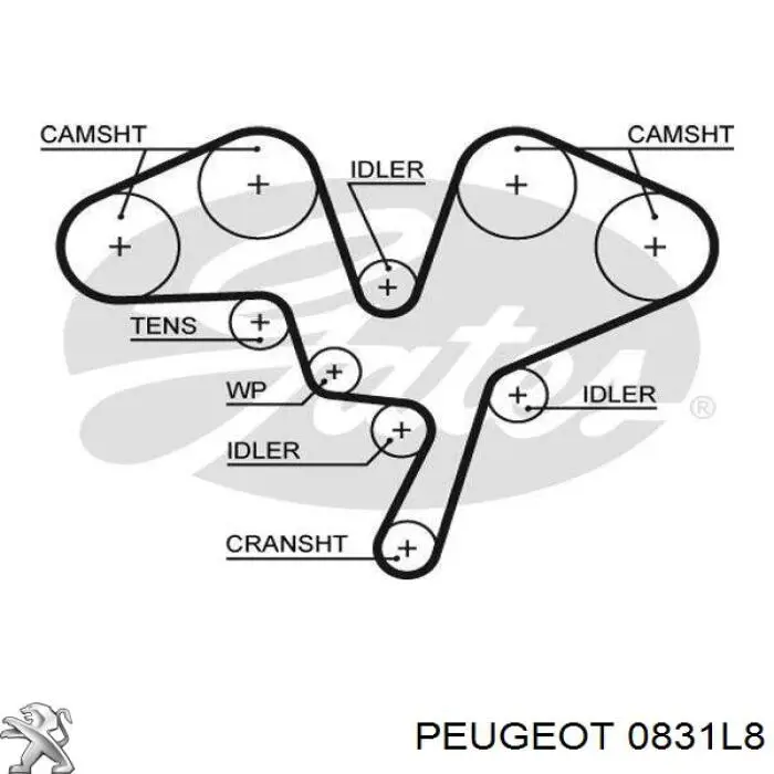 Купити 0831L8 Peugeot/Citroen ГРМ ремень