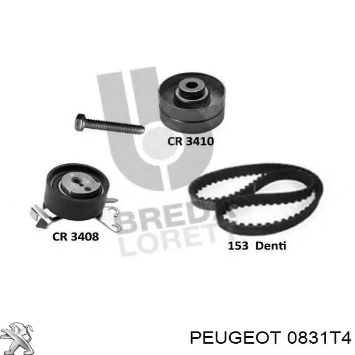 Комплект ГРМ Peugeot/Citroen 0831T4 ціна, від 62.35 USD