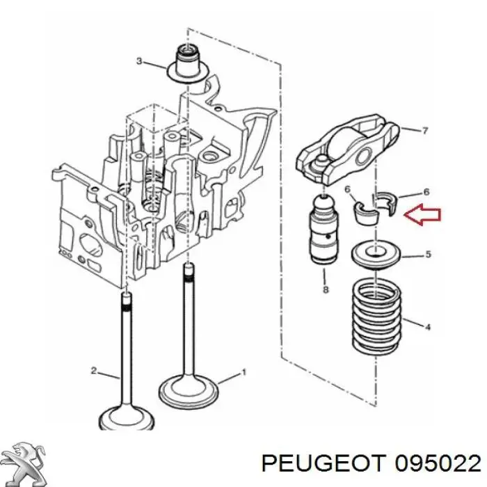 Сухар клапану Peugeot/Citroen 095022 ціна, від 0.65 USD