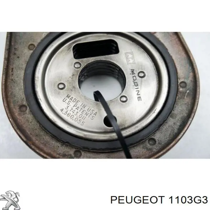 Радіатор масляний (холодильник), під фільтром Peugeot 405 2 (4E) (Пежо 405)