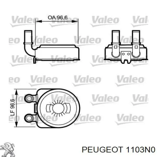Купити 1103N0 Peugeot/Citroen Радіатор масляний (холодильник), під фільтром