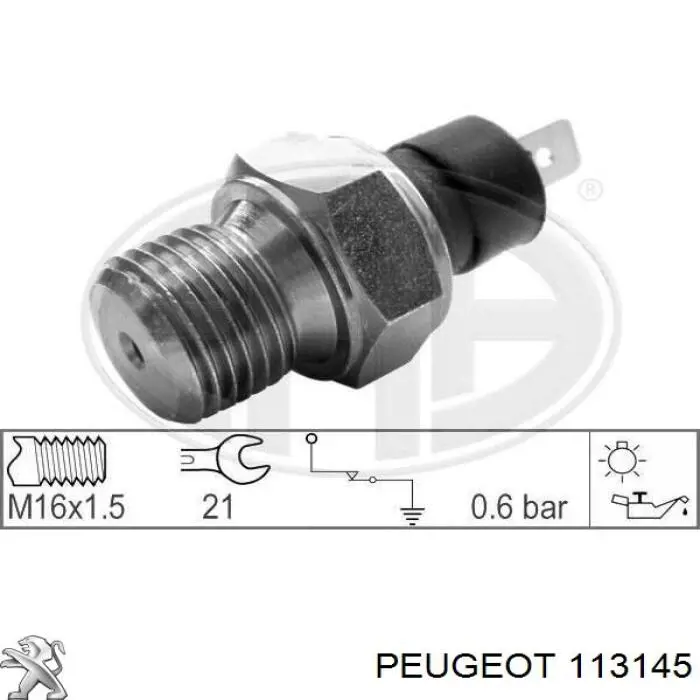 113145 Peugeot/Citroen датчик тиску масла