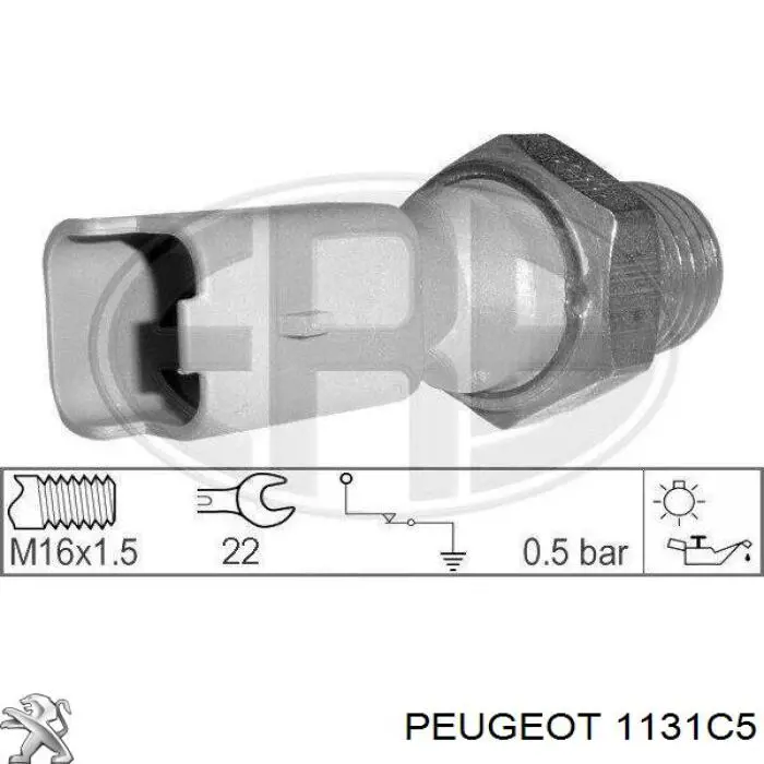 1131C5 Peugeot/Citroen Датчик показника тиску масла