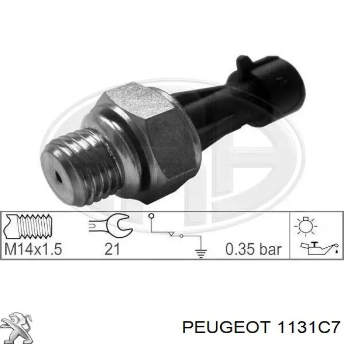 Купити 1131C7 Peugeot/Citroen Датчик тиску масла