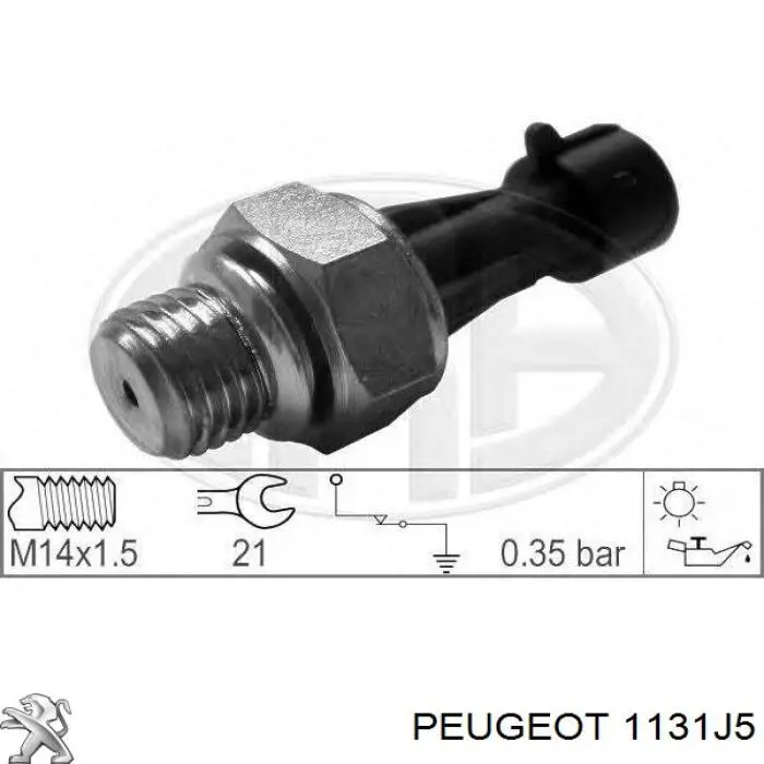 Купити 1131J5 Peugeot/Citroen Датчик тиску масла