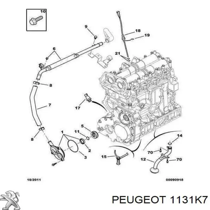 Манометри (показник тиску масла) Peugeot/Citroen 1131K7 ціна, від 3.85 USD