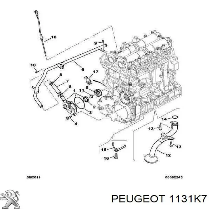 1131K7 Peugeot/Citroen датчик тиску масла
