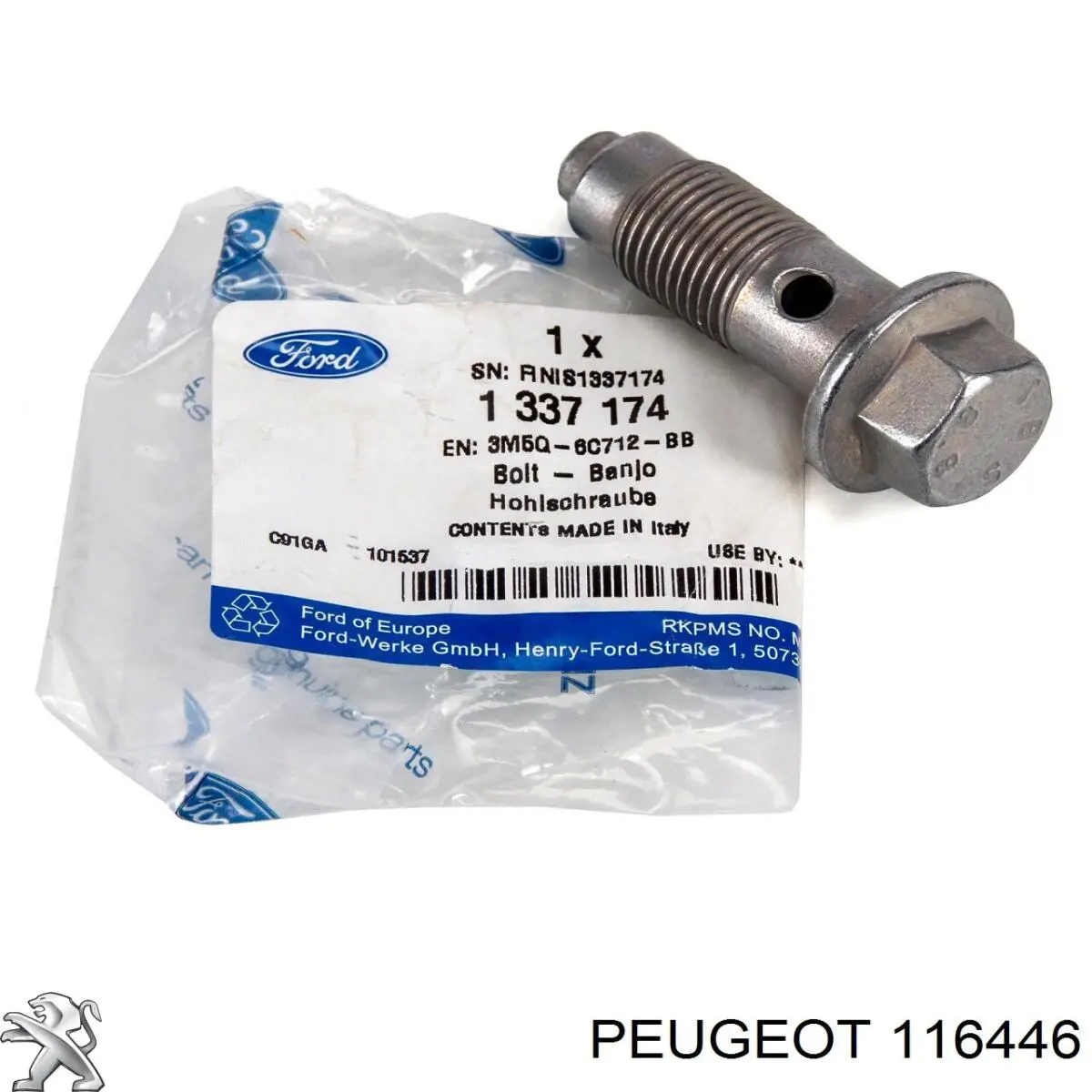 Купити 3553062 Peugeot/Citroen Болт трубки турбіни подачі масла