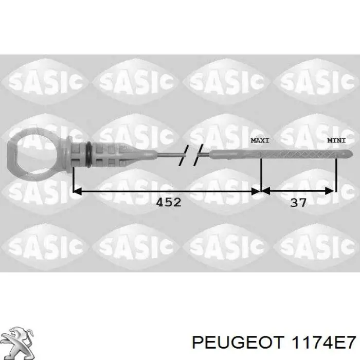 Купити 1174E7 Peugeot/Citroen Щуп рівня олії