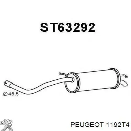 1192T4 Peugeot/Citroen патрубок вентиляції картера, масловіддільника