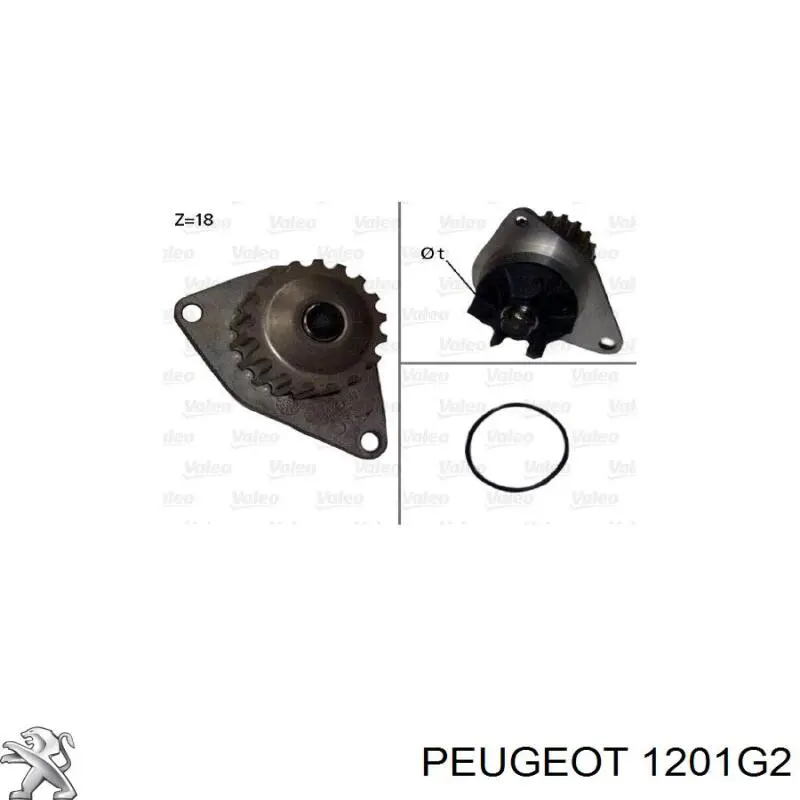 Помпа охолодження Peugeot/Citroen 1201G2 ціна, від 31.40 USD