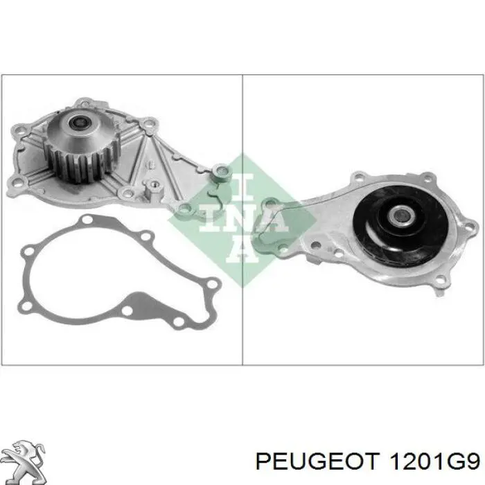 Помпа охолодження Peugeot/Citroen 1201G9 ціна, від 30.06 USD