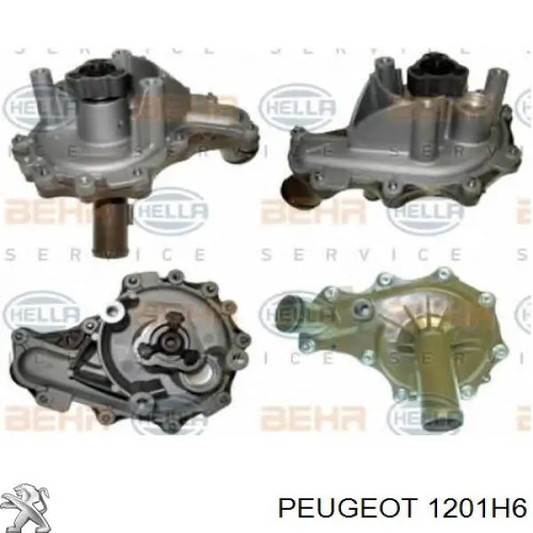 Помпа водяна, (насос) охолодження, в зборі з корпусом Peugeot/Citroen 1201H6 ціна, від 66.41 USD
