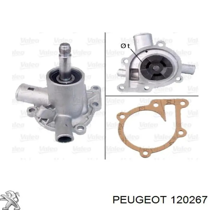 120267 Peugeot/Citroen помпа водяна, (насос охолодження)