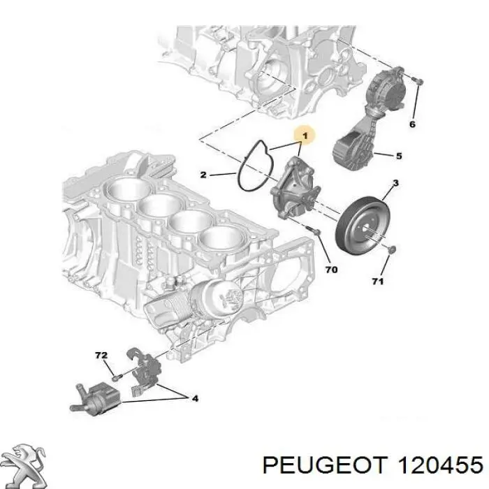 Натягувач приводного ременя Peugeot/Citroen 120455