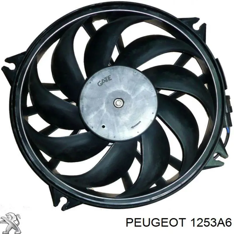 Купити 1253A6 Peugeot/Citroen Електровентилятор охолодження в зборі (двигун + крильчатка)