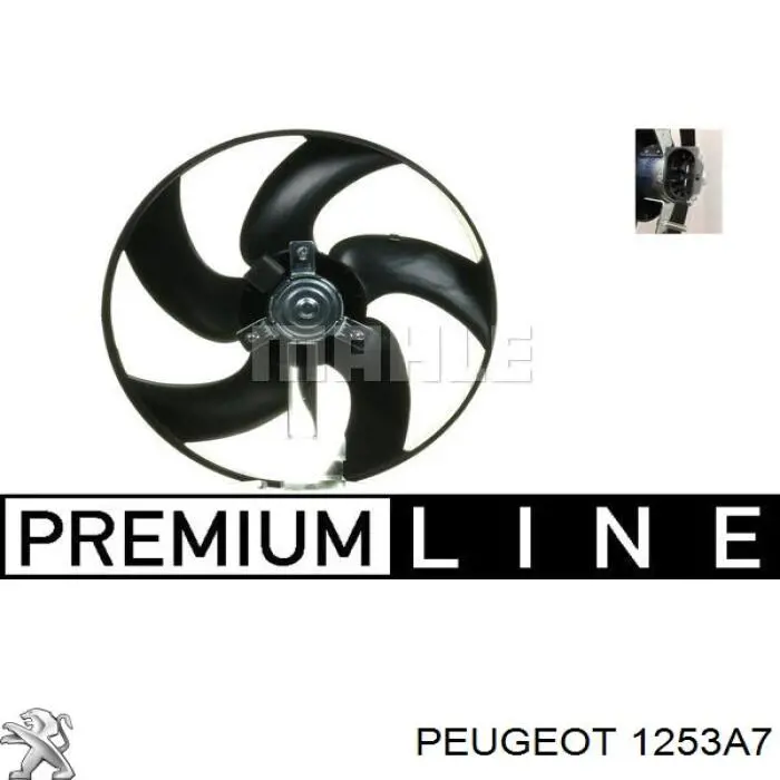Дифузор радіатора охолодження, в зборі з двигуном і крильчаткою Peugeot/Citroen 1253A7 ціна, від 72.10 USD