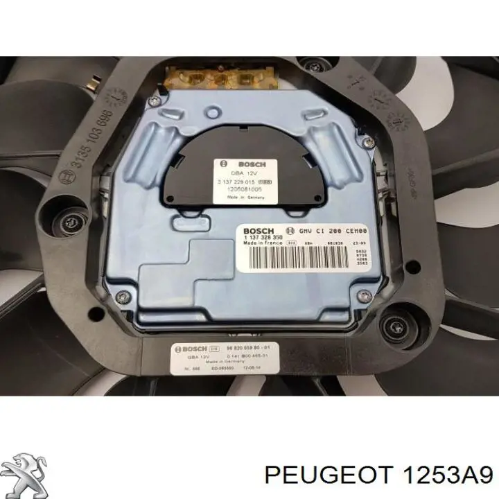 1253A9 Peugeot/Citroen Електровентилятор радіатора