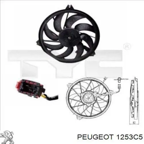 Вентилятор радіатора Peugeot/Citroen 1253C5 ціна, від 39.00 USD