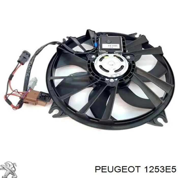 Купити 1253E5 Peugeot/Citroen Електровентилятор охолодження в зборі (двигун + крильчатка)