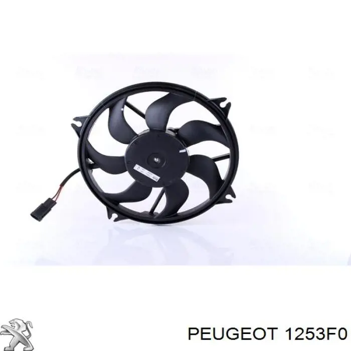 Купити 1253F0 Peugeot/Citroen Електровентилятор охолодження в зборі (двигун + крильчатка)