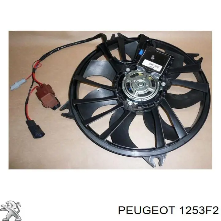 1253F2 Peugeot/Citroen електровентилятор охолодження в зборі (двигун + крильчатка)