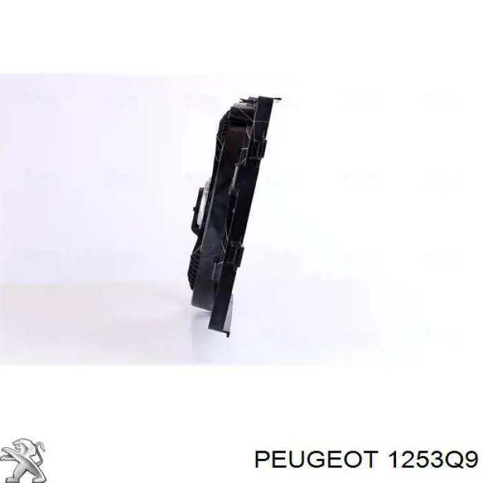1253Q9 Peugeot/Citroen дифузор радіатора охолодження, в зборі з двигуном і крильчаткою