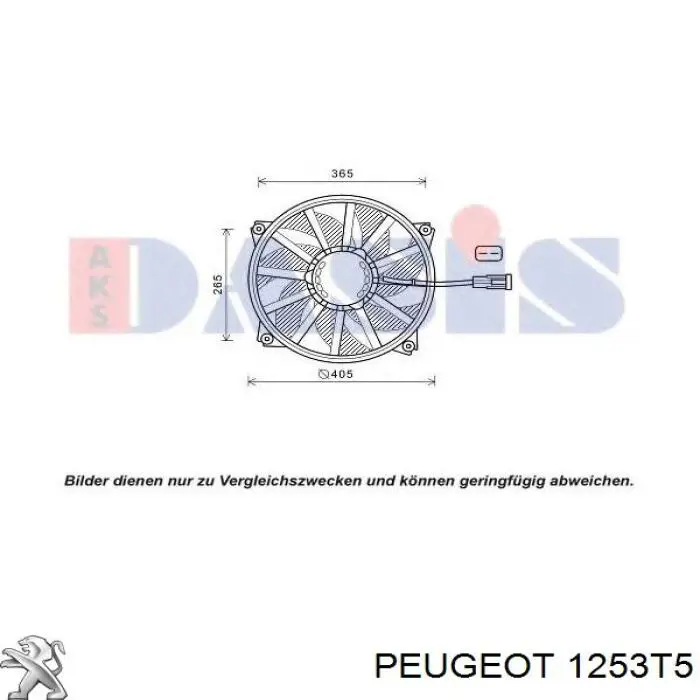 1253T5 Peugeot/Citroen Електровентилятор радіатора