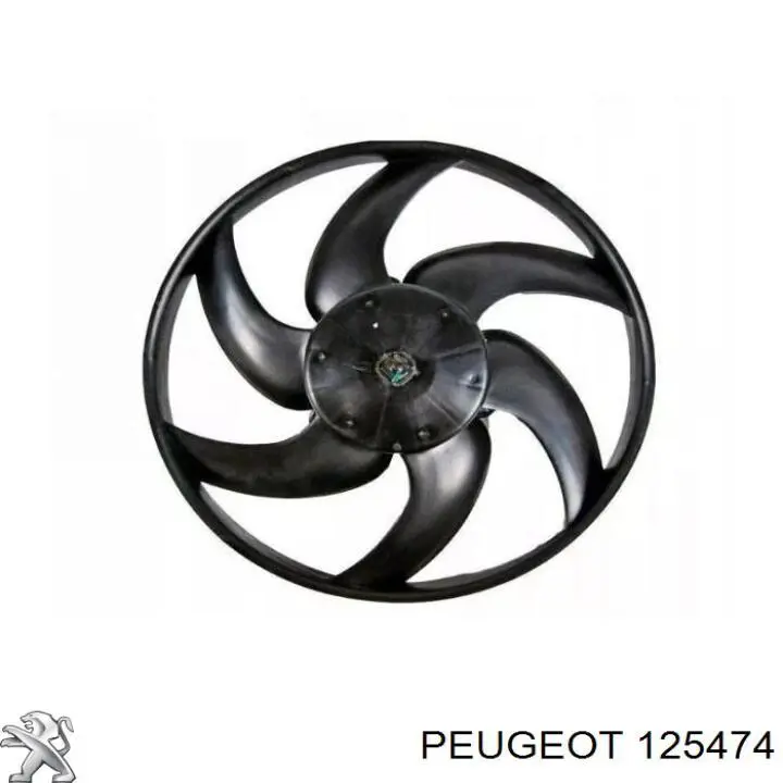 Вентилятор/крильчатка радіатора охолодження 125474 Peugeot/Citroen