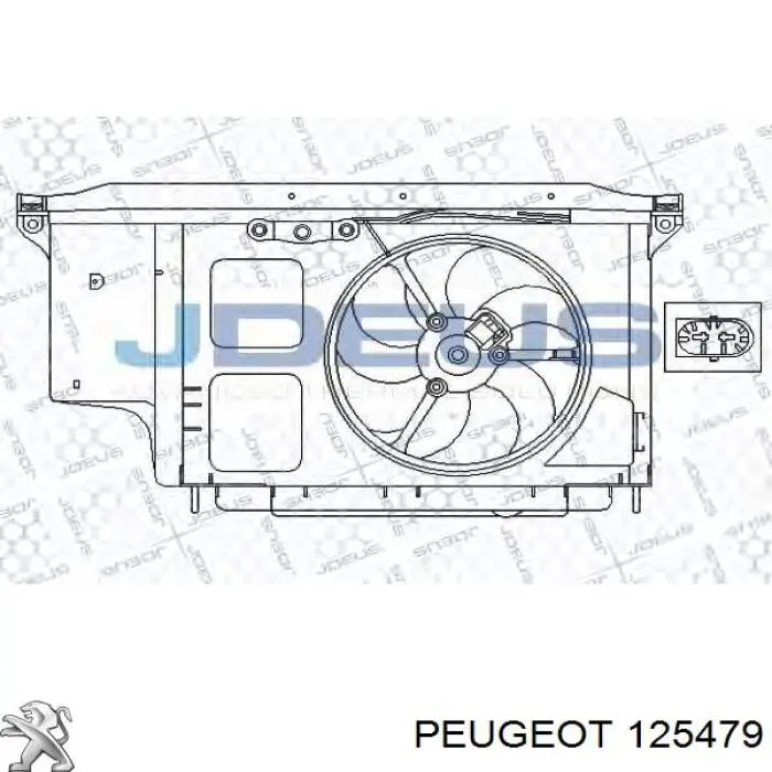 Вентилятор радіатора Peugeot/Citroen 125479 ціна, від 40.48 USD